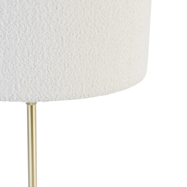 Tafellamp goud verstelbaar met kap boucle wit 35 cm - Parte - Afbeelding 2