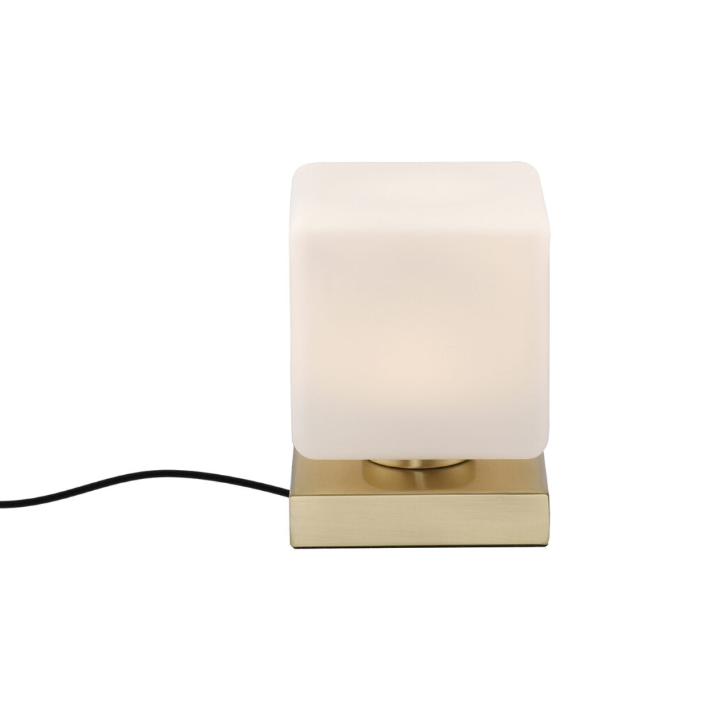tafellampen Tafellamp messing incl. LED dimbaar met touch Jano Staal