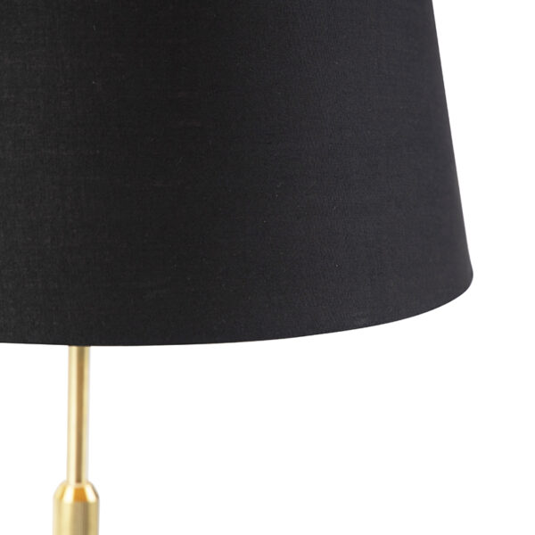 Tafellamp goud/messing met kap zwart met goud 32 cm - Parte - Afbeelding 2