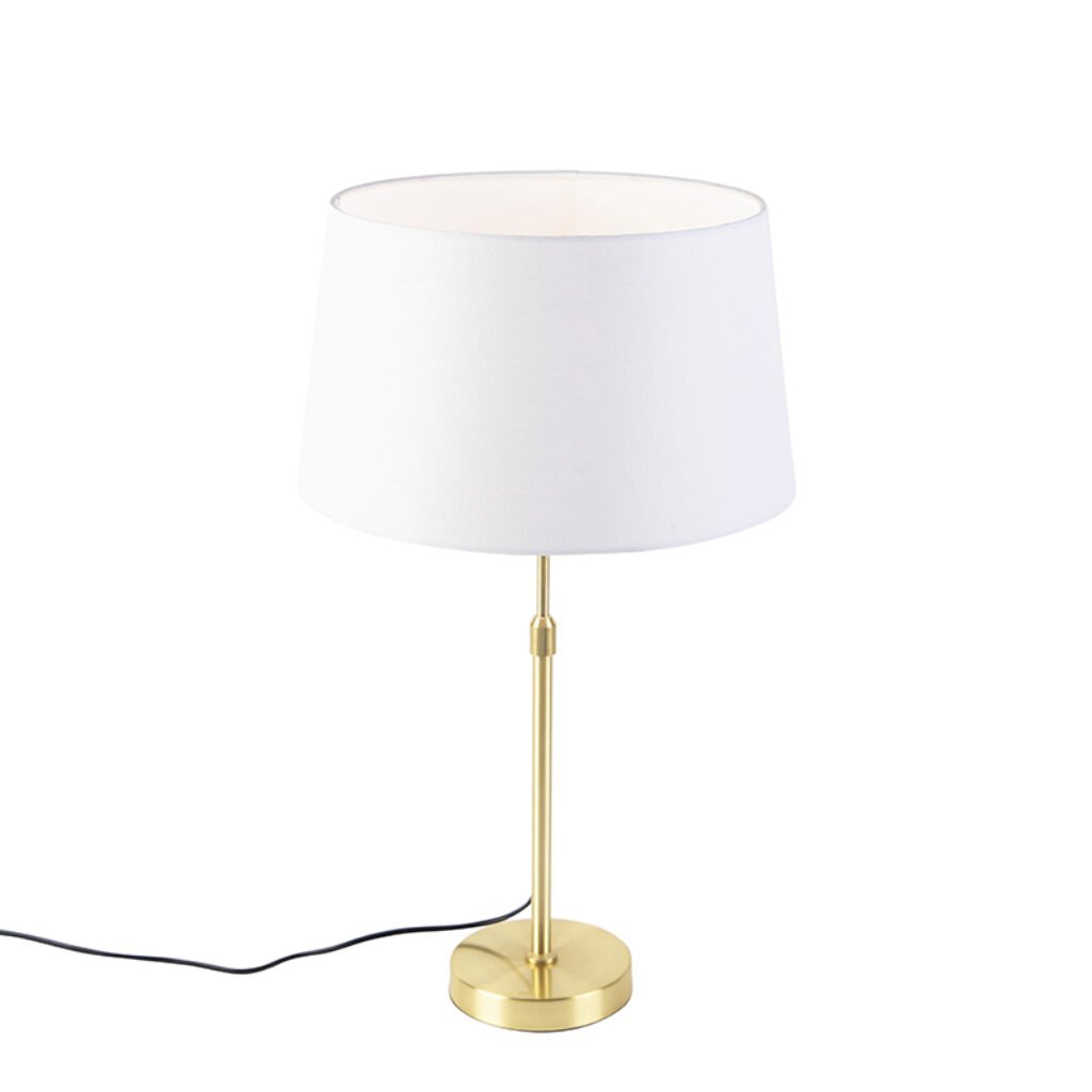 tafellampen Tafellamp met linnen kap wit 35 cm Parte StaalLinnen Wit Hou jij wel van een klassieke touch in je Dan is deze tafellamp echt iets voor Een moderne