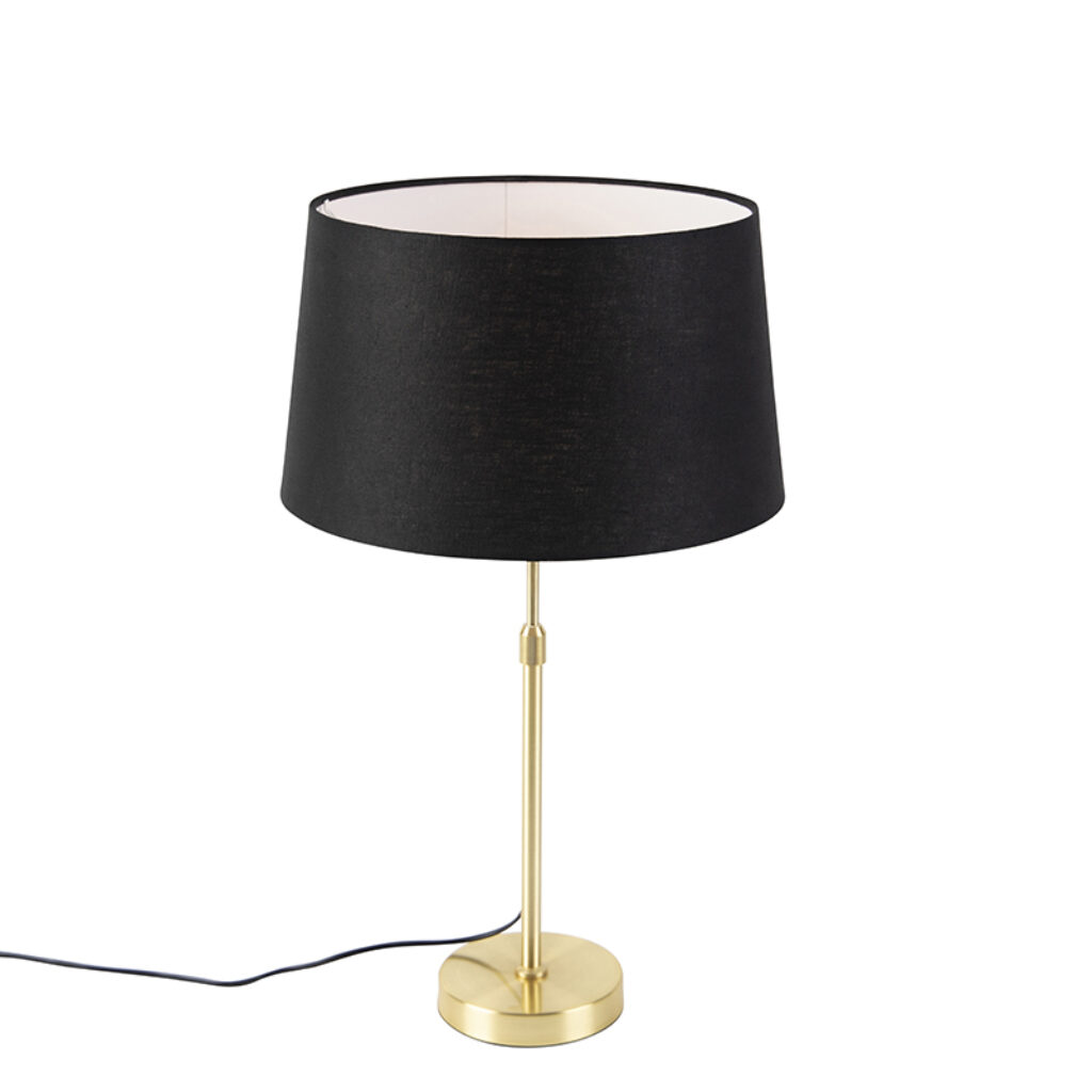 tafellampen Tafellamp met linnen kap zwart 35 cm Parte StaalLinnen Zwart Hou jij wel van een klassieke touch in je Dan is deze tafellamp echt iets voor Een