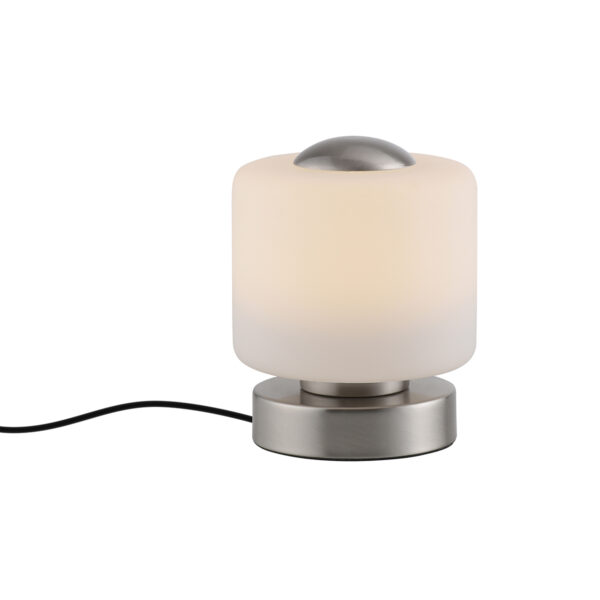 tafellampen Tafellamp staal incl. LED dimbaar met touch Mirko Glas Staal Deze tafellamp is de perfecte toevoeging wanneer je net even wat meer licht kan