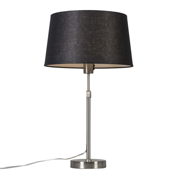 tafellampen Tafellamp staal met kap zwart 35 cm verstelbaar Parte MetaalStof Staal Hou jij wel van een klassieke touch in je Dan is deze tafellamp echt iets