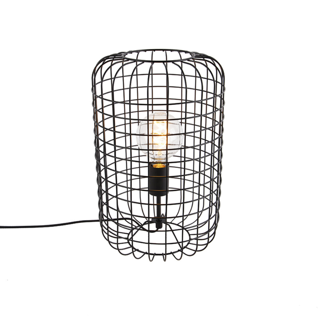 tafellampen tafellamp zwart 40 cm Bliss Vefa Staal Zwart De geeft je interieur een Deze stoere is echte eyecatcher in woonkamer maar kan ook gebruikt worden om
