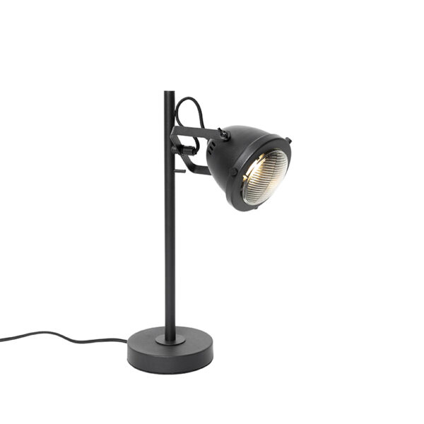 tafellampen tafellamp zwart 45 cm Emado StaalGlas Zwart Wat een toffe spot is Het rastertje voor de lichtbron zorgt ervoor dat verlichting niet direct in ogen