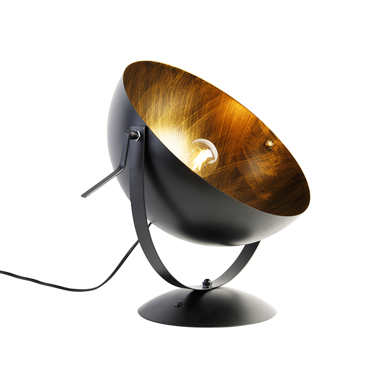 tafellampen tafellamp zwart met goud verstelbaar Magna Staal Zwart De is van onze favorieten. Hij past perfect in een stoer en industrieel interieur. Een