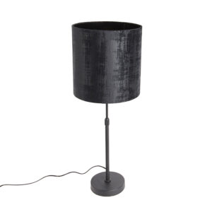 tafellampen Tafellamp zwart velours kap 25 cm verstelbaar Parte StaalStof Zwart Ga voor tijdloos met onze stijlvolle tafellamp. Een mooi armatuur gecombineerd