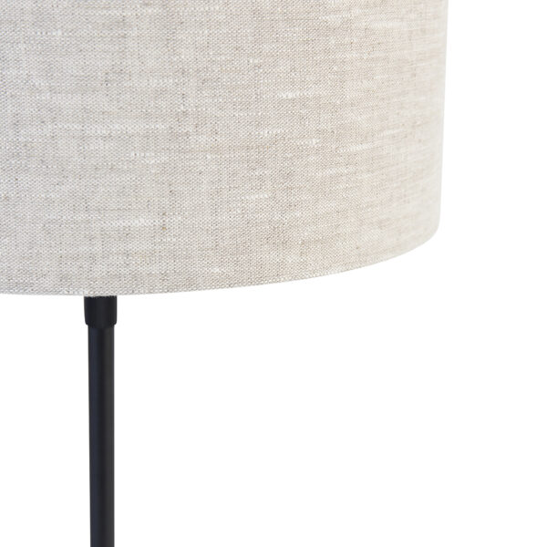 Tafellamp zwart verstelbaar met kap lichtgrijs 35 cm - Parte - Afbeelding 2