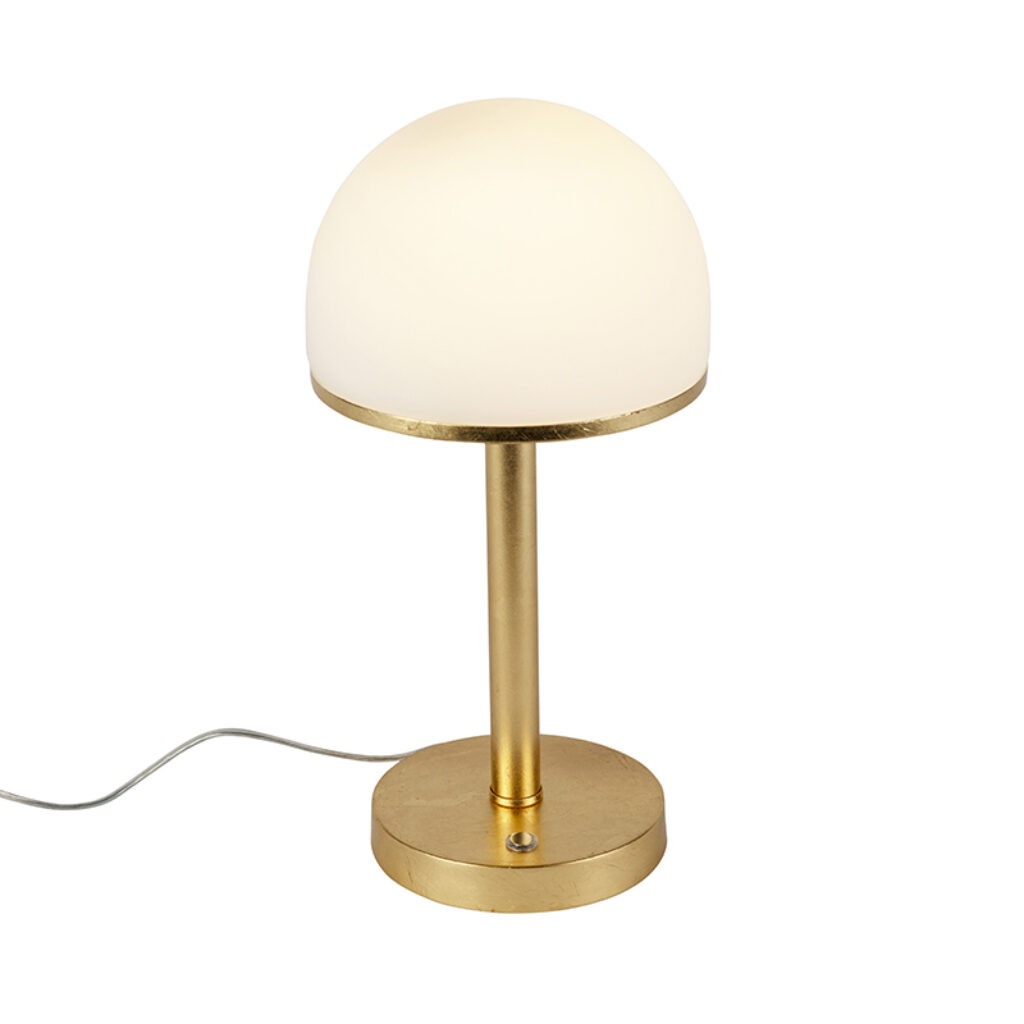 tafellampen Vintage tafellamp goud incl. LED en touch Bauhaus GlasMetaal Deze vintage lijkt recht uit de jaren te komen maar dan met gemakken van deze eeuw. Het