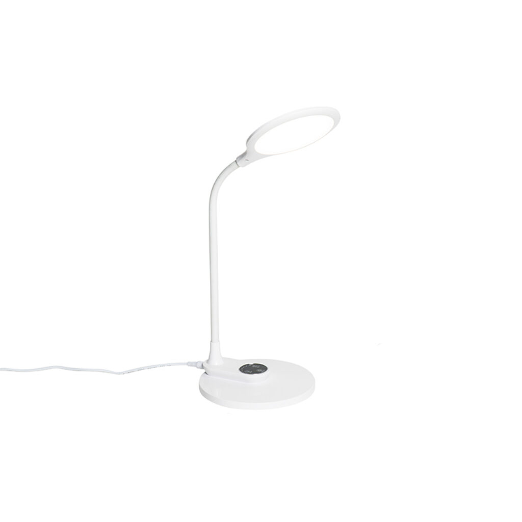 tafellampen en wandlamp wit incl. LED met touch Joni AluminiumKunststof Wit Deze is op meerdere manieren in te zetten. Je kan hem gebruiken als tafellamp maar