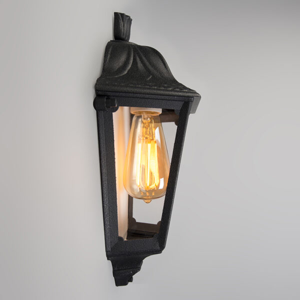 Klassieke buiten wandlantaarn zwart IP55 - Lessie - Afbeelding 2