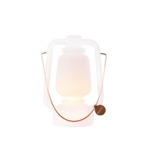 tuinlantaarns Tafellamp oplaadbaar 30 cm IP44 wit Storm Small Kunststof Wit De bekende stormlamp is in een mooi nieuw multifunctioneel en gebruiksvriendelijk