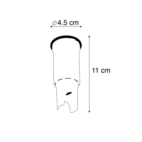 Moderne buiten grondspot zwart IP67 incl. LED - Aldo - Afbeelding 3