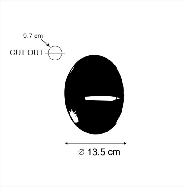 Moderne buitenwandspot zwart incl. LED IP65 - Leti - Afbeelding 3
