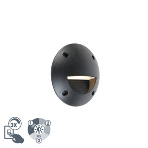 tuinspots Moderne buitenwandspot zwart incl. LED IP65 Leti Kunststof Zwart Als je op zoek bent naar een wandspot voor in tuin om bijvoorbeeld terras tuinpad