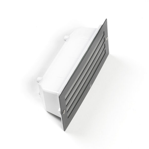 Moderne inbouwlamp donker grijs IP44 - Hurricane - Afbeelding 2