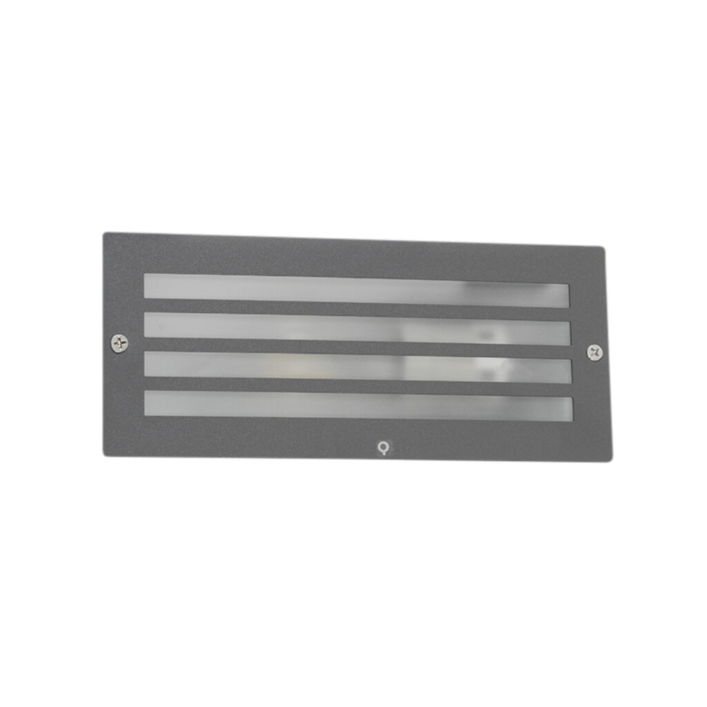 tuinspots Moderne inbouwlamp donker grijs IP44 Hurricane Roestvrij staal Donkergrijs Deze handige inbouwarmatuur is gemaakt van RVS. Het licht wordt sfeervol