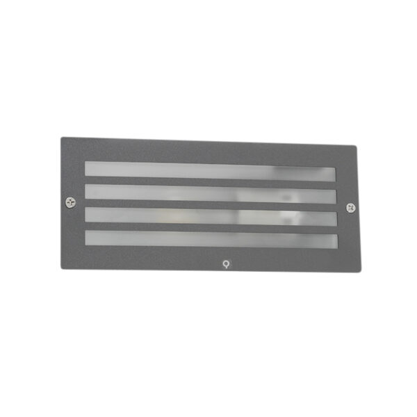 tuinspots Moderne inbouwlamp donker grijs IP44 Hurricane Roestvrij staal Donkergrijs Deze handige inbouwarmatuur is gemaakt van RVS. Het licht wordt sfeervol