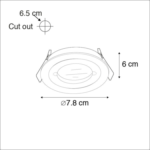 Moderne smart inbouwspot zwart rond incl. WiFi GU10 IP54 - Xena - Afbeelding 3