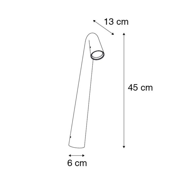Moderne staande buitenlamp zwart IP67 incl. LED - Steven - Afbeelding 3