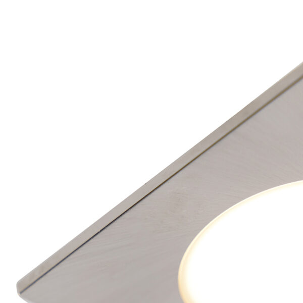 Set van 6 inbouwspots staal incl. LED 3-staps dimbaar IP65 - Simply - Afbeelding 2