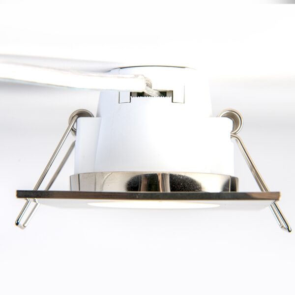 Set van 3 inbouwspots vierkant staal incl. LED IP65 - Simply - Afbeelding 2