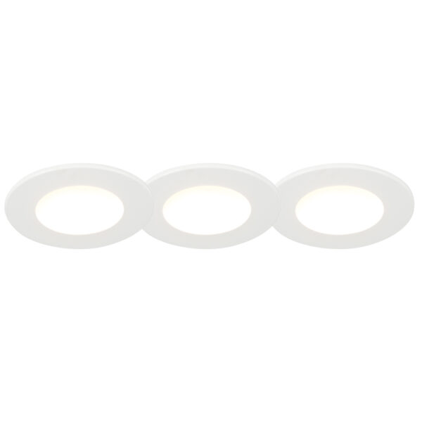 tuinspots Set van 3 inbouwspots wit incl. LED 3000K 4W IP65 Blanca Kunststof Wit Strakke en moderne inbouwspot met ingebouwde energiezuinige verlichting. De