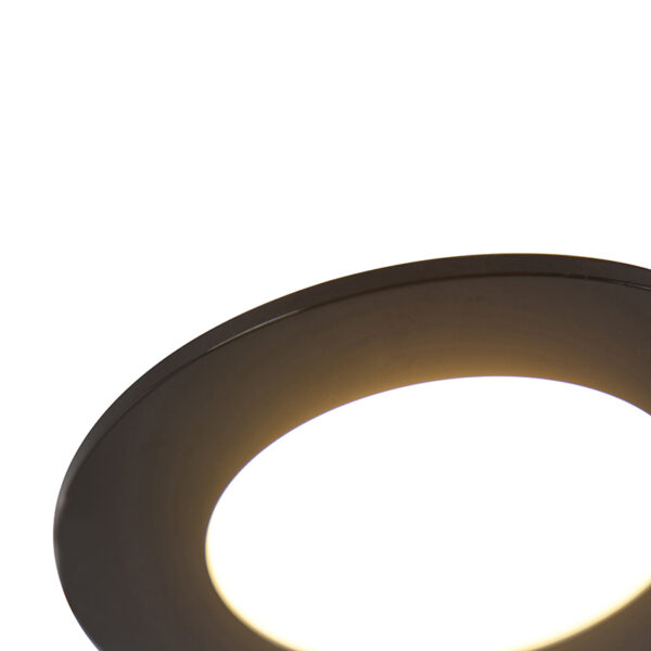 Set van 6 inbouwspots zwart incl. LED 3-staps dimbaar IP65 - Blanca - Afbeelding 2
