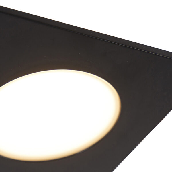 Set van 6 inbouwspots zwart incl. LED 3-staps dimbaar IP65 - Simply - Afbeelding 2