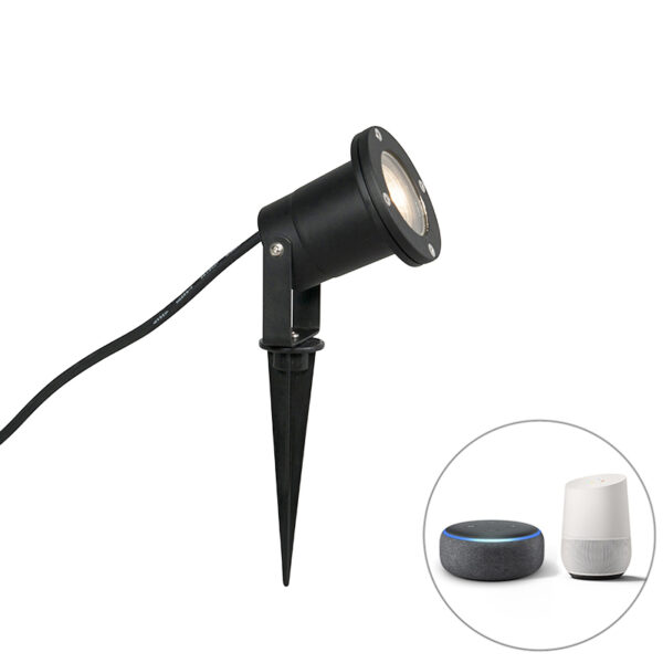 tuinspots smart prikspot zwart incl. WiFi GU10 IP65 Basic AluminiumGlas Zwart Een gemakkelijke en simpele lamp is Basic. Hij erg klein dus perfect om te