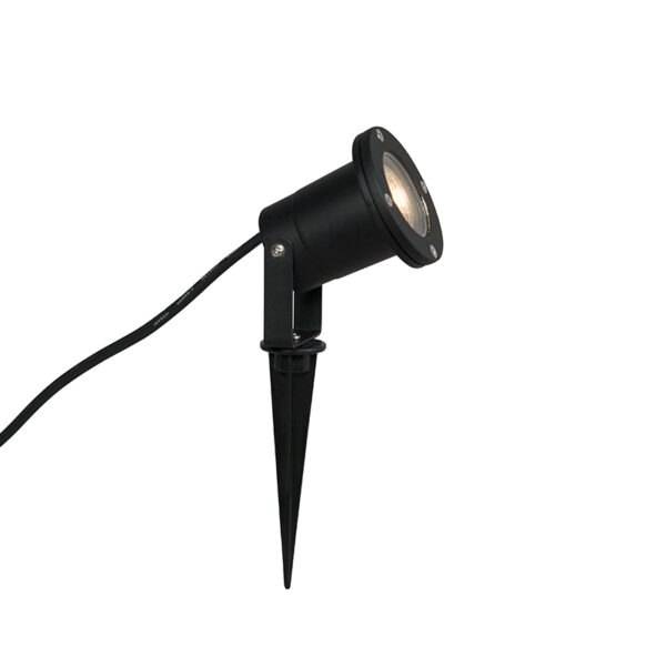 tuinspots Tuinspot zwart incl. snoer en stekker 230 cm IP65 Basic AluminiumGlas Zwart Een gemakkelijke simpele lamp is prikspot Basic. Hij erg klein dus perfect