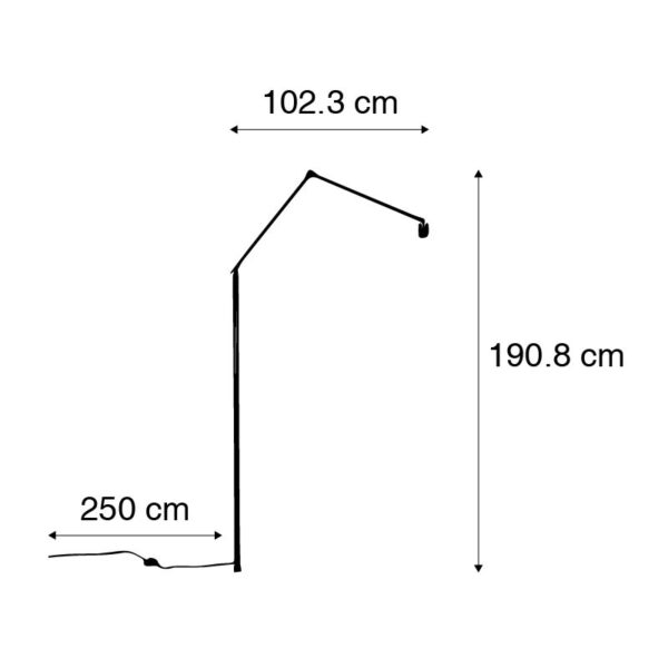 Arm voor vloerlamp zwart - Editor - Afbeelding 3