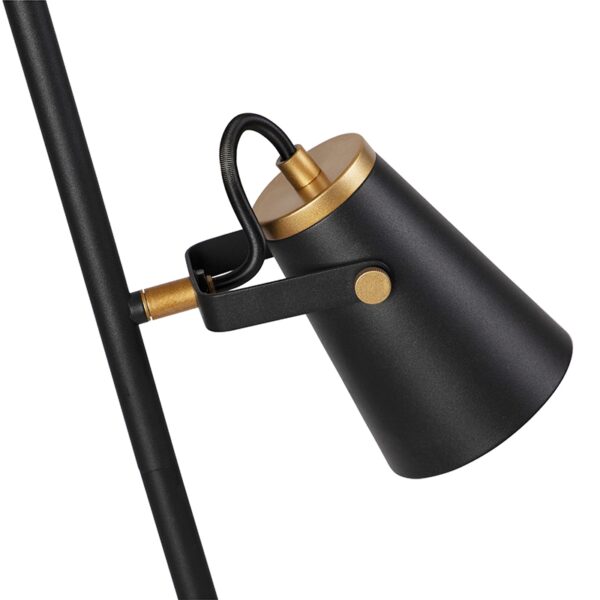 Art Deco vloerlamp zwart 3-lichts - Eddie - Afbeelding 2