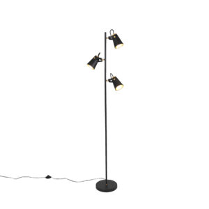 vloerlampen Art Deco vloerlamp zwart Eddie Metaal Zwart Wij zijn helemaal weg van deze zwarte De past in een stoer interieur maar even goed Scandinavische Hij