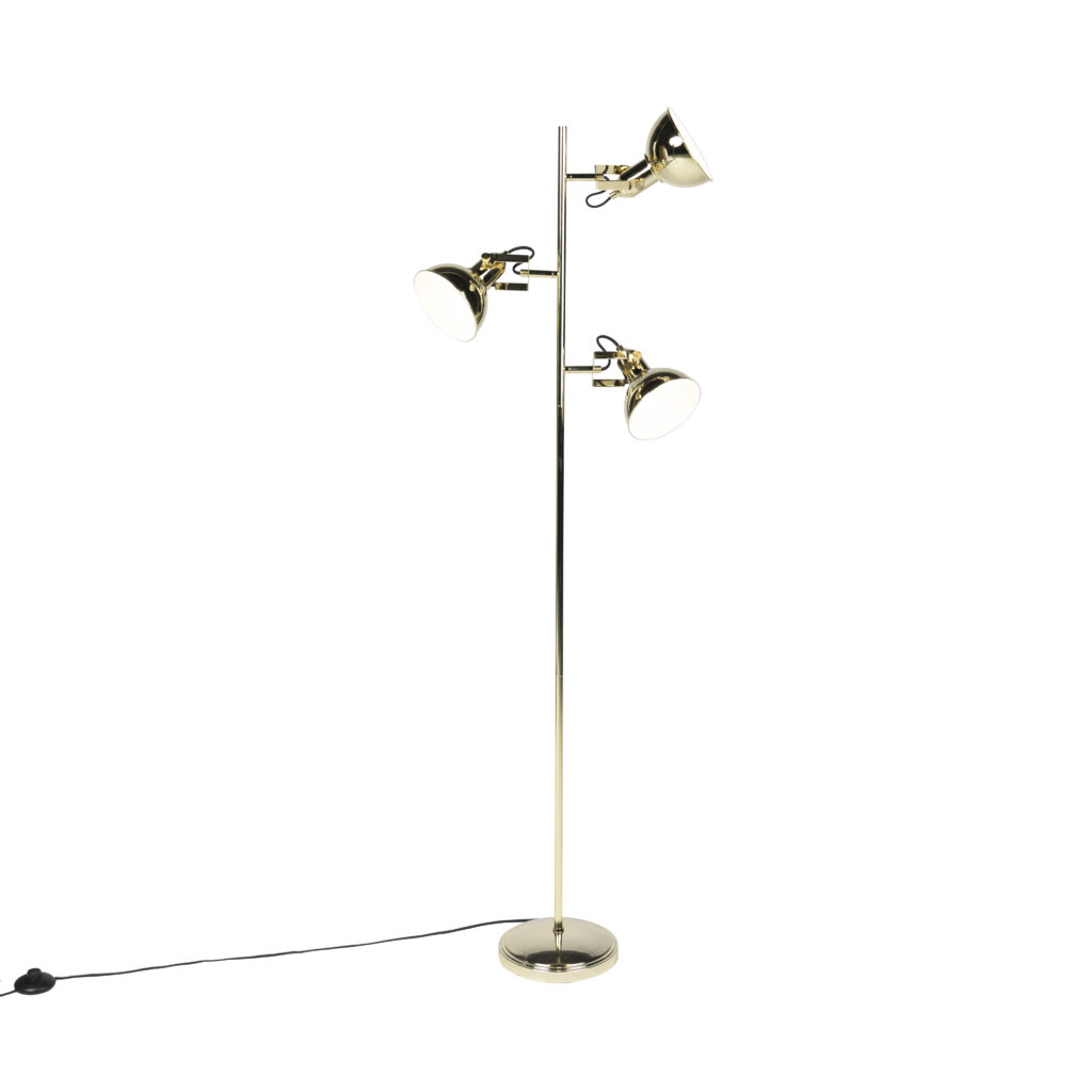 vloerlampen Design vloerlamp goud Tommy Staal Messing De straalt luxe en elegantie dit dankzij de mooie combinatie van het messing armatuur lamp witte