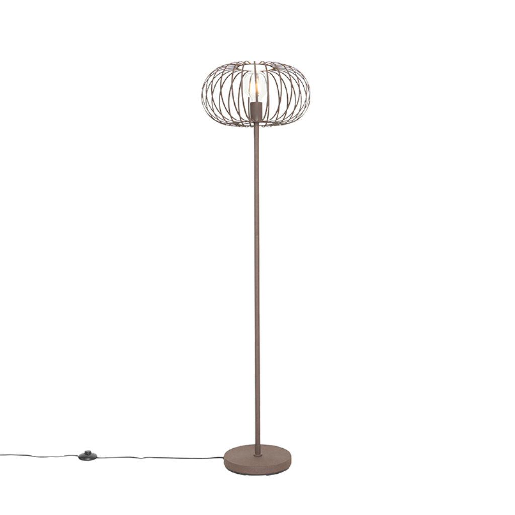 vloerlampen Design vloerlamp roestbruin Johanna Staal Roestbruin Wat een pareltje is deze roestbruine van staal. laat bijvoorbeeld je woonkamer of eetkamer