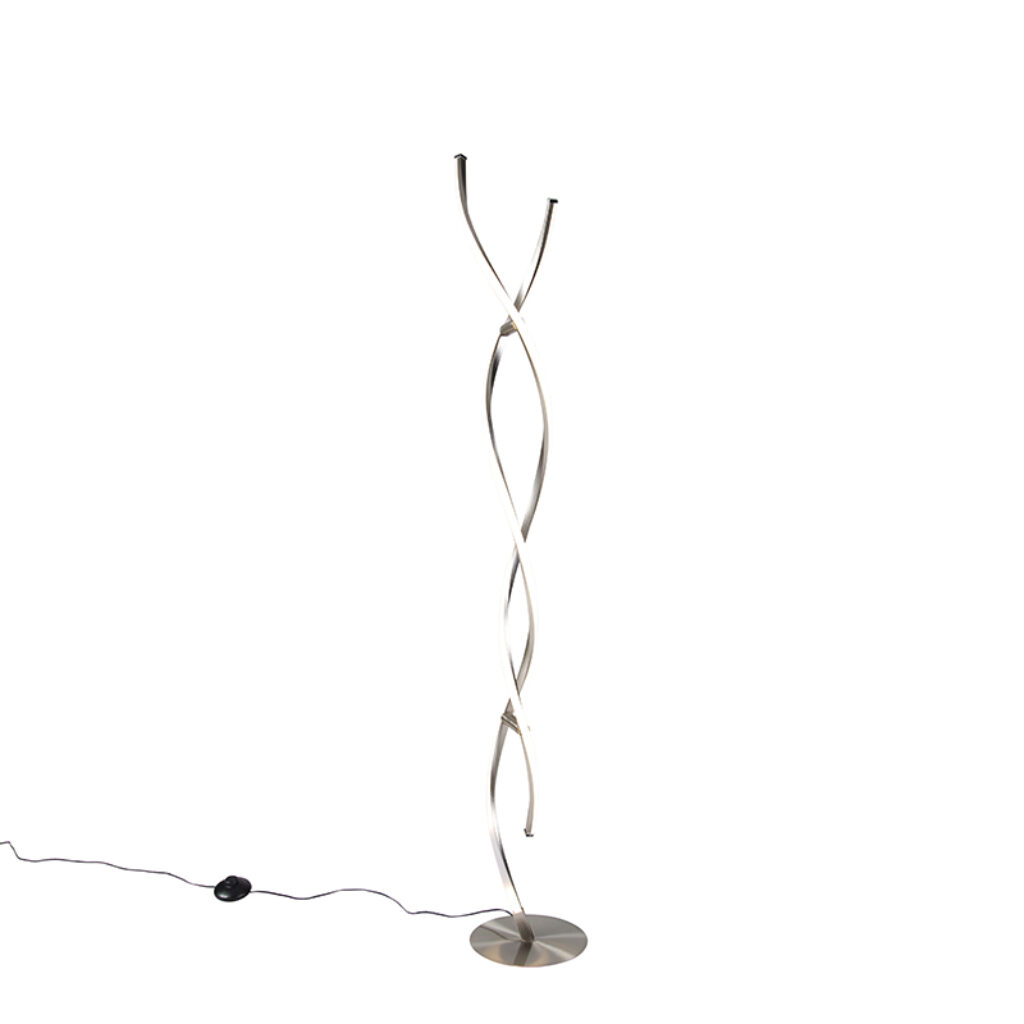 vloerlampen Design vloerlamp staal incl. LED en dimmer Paulina KunststofMetaal Staal Wij zijn verliefd op deze Een super strakke passend in elk modern interieur