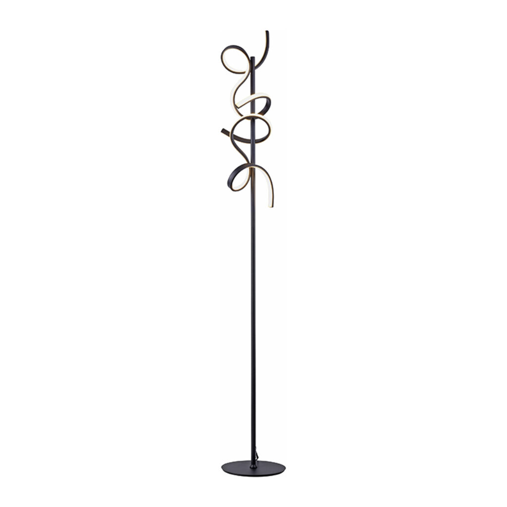 vloerlampen Design vloerlamp zwart incl. LED en dimmer Krisscross KunststofStaal Zwart Ben je op zoek naar een blikvanger voor in de Dan is wat Deze design weet