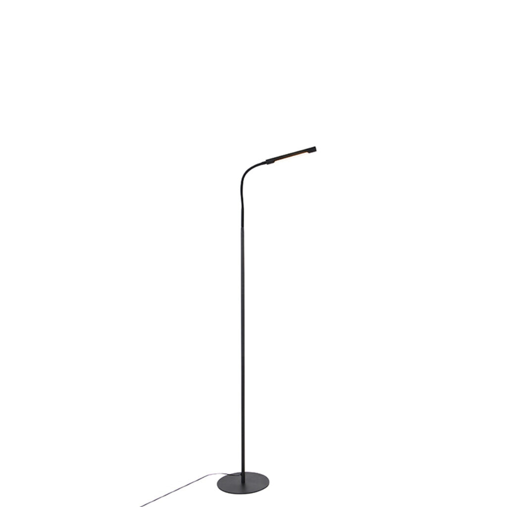 vloerlampen Design vloerlamp zwart incl. LED met touch dimmer Palka StaalKunststof Zwart Deze tijdloze is een ware toevoeging aan je Met de handige verstelbare