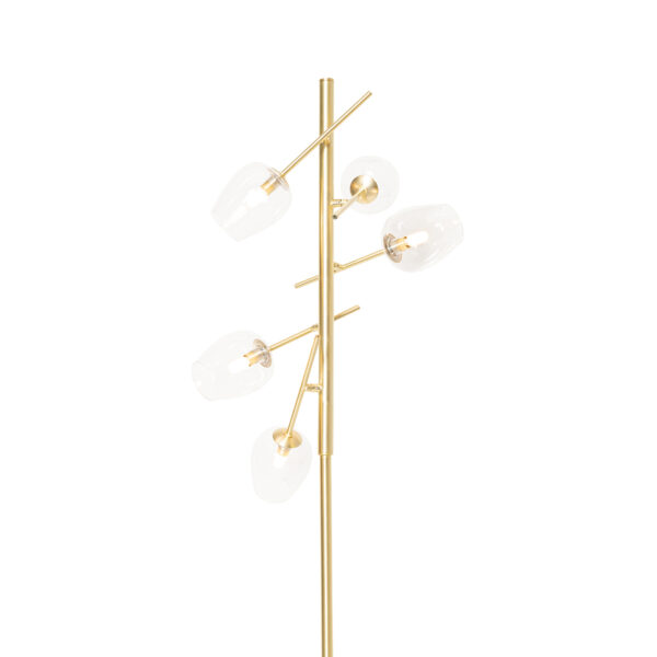 Klassieke vloerlamp goud met glas 5-lichts - Elien - Afbeelding 2