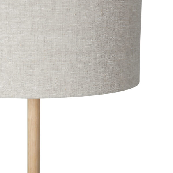 Landelijke vloerlamp hout met lichtbruine kap - Mels - Afbeelding 2