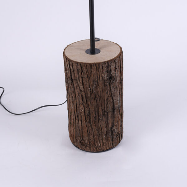 Landelijke vloerlamp hout met witte kap - Oriana - Afbeelding 2