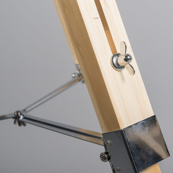Landelijke vloerlamp hout zonder kap - Tripod - Afbeelding 2