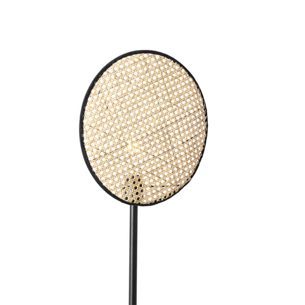 Landelijke vloerlamp zwart met rotan 35 cm - Kata - Afbeelding 2