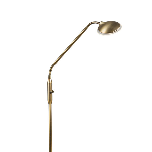 vloerlampen Moderne vloerlamp brons incl. LED Eva 1 Staal Brons Staak de zoektocht naar perfecte dimbare maar je hebt hem Het slanke postuur zal zich perfect