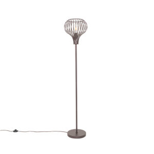 vloerlampen Moderne vloerlamp bruin Saffira Aluminium Bruin Een moderne toevoeging aan je thuiskantoor of in de deze vloerlamp. Mooi afgewerkt een bruine kleur