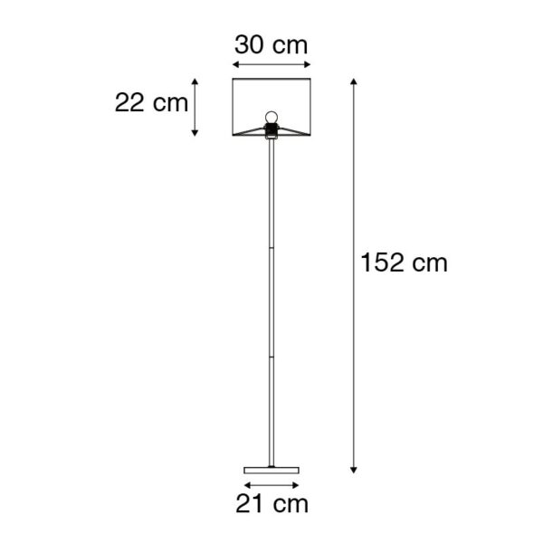 Moderne vloerlamp grijs - VT 1 - Afbeelding 3