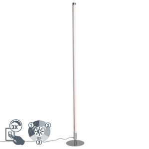 vloerlampen Moderne vloerlamp LED chroom KunststofStaal Chroom Deze is prachtig door zijn eenvoud. chrome led strak en modern. In het armatuur ligt een strip