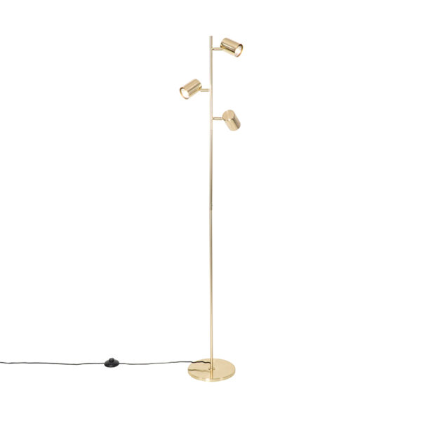 vloerlampen Moderne vloerlamp messing Jeana Staal Messing Ben je op zoek naar een moderne Dan is precies wat Zijn strakke design in combinatie met zijn kleur
