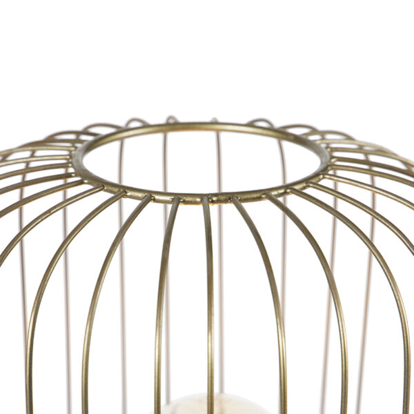 Moderne vloerlamp messing tripod - Wire - Afbeelding 2